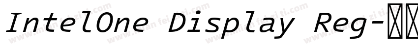 IntelOne Display Reg字体转换